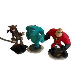 Disney Infinity Starter Pack Set of 3 Sully Captain Jack Sparrow Mr. Incredible